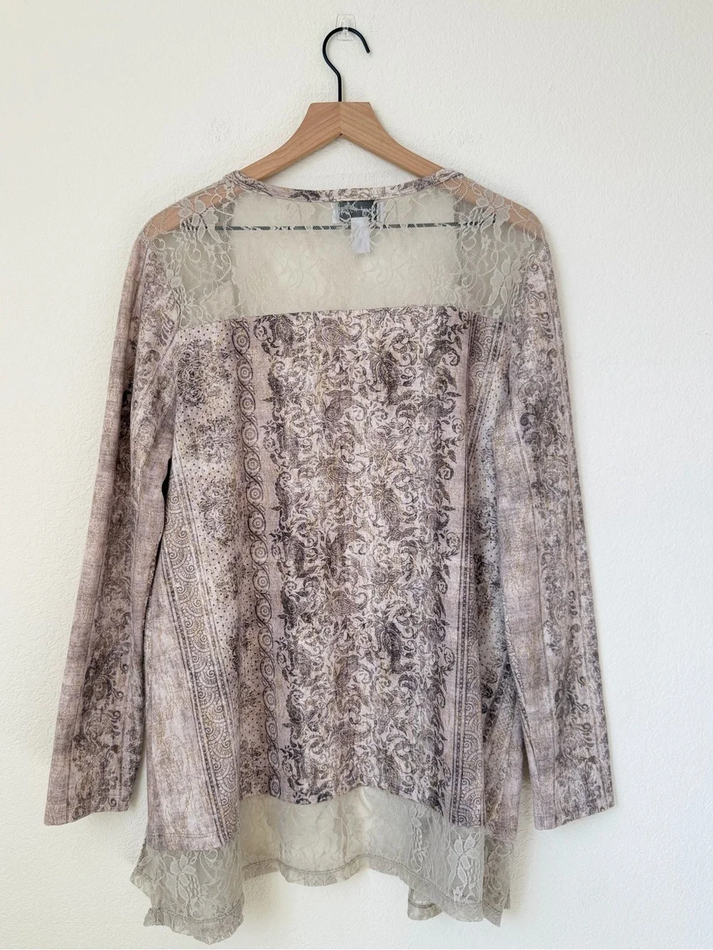 Joseph Ribkoff Beige/Taupe Open Cardigan Lace Trim Style 181657